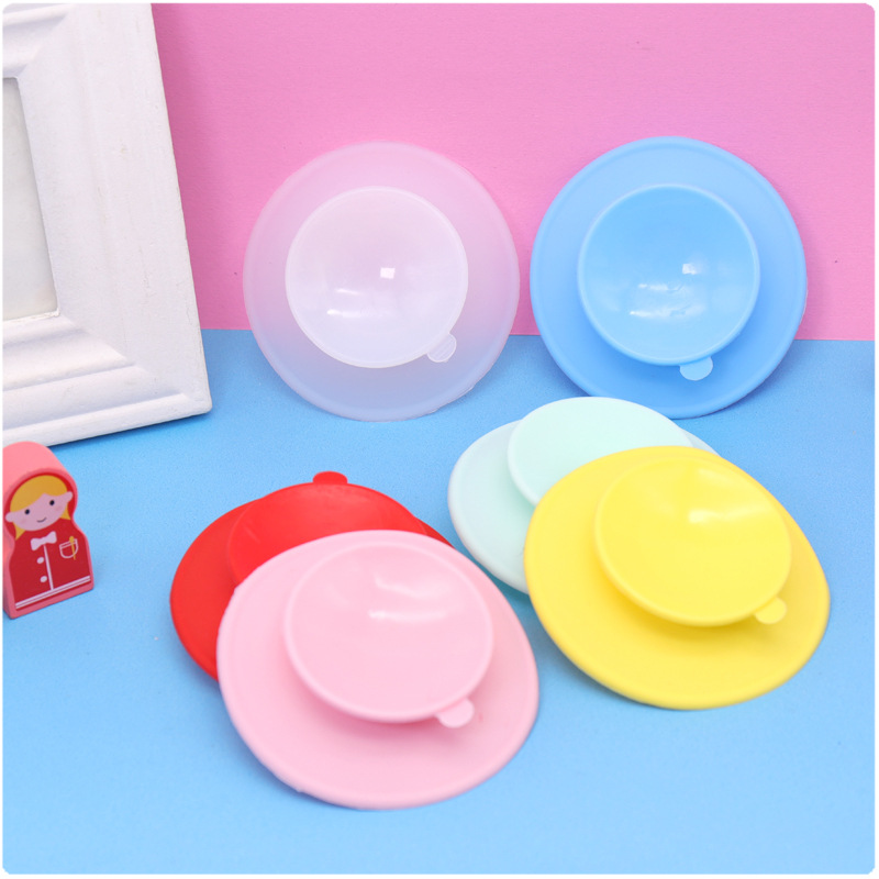 Children's dining double-sided suction cup baby tableware children's dining anti-fall silicone fixed bowl base size suction cup pad thumbnail
