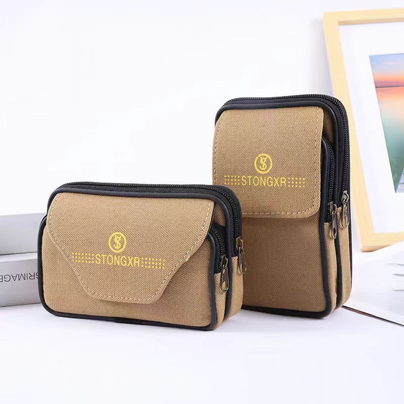 6.5-Inch Men's Outdoor Waist Pack Middle-Aged Pocket Wallet Outdoor Wear Belt Mobile Wallet Wholesale