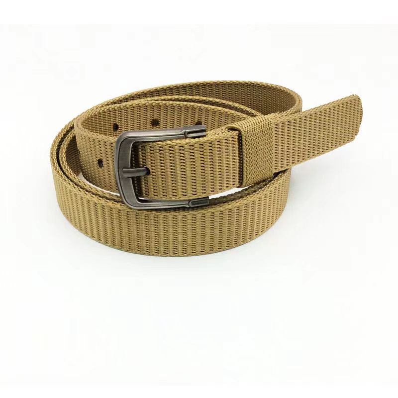 2.4 Cm Wide Women's Nylon Fabric Belt Porous Nylon Needle Buckle Belt Cowboy Outdoor Military Training Recreational Tactical Belt