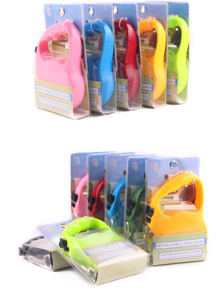 New pet supplies (3 meters) : automatic telescopic leash, bright surface leash, portable leash, dog leash, dog chain, ABS, environmentally friendly pic 12