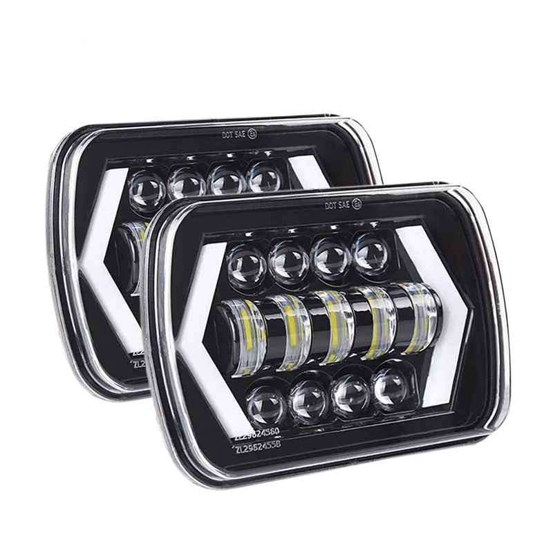 7 "square lights 55W lens arrow lights left and right steering SUVs Car vans truck Wranglers big lights Auto supplies Auto supplies Auto parts
