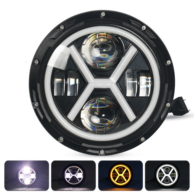 7 "Wrangler led headlights Harley X type led angel eye headlights SUV modified headlights Automotive supplies Automotive supplies Automotive accessories
