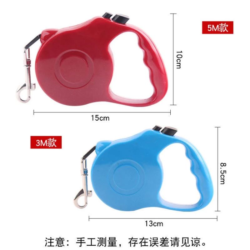 New pet supplies (3 meters) : automatic telescopic leash, bright surface leash, portable leash, dog leash, dog chain, ABS, environmentally friendly Specification image