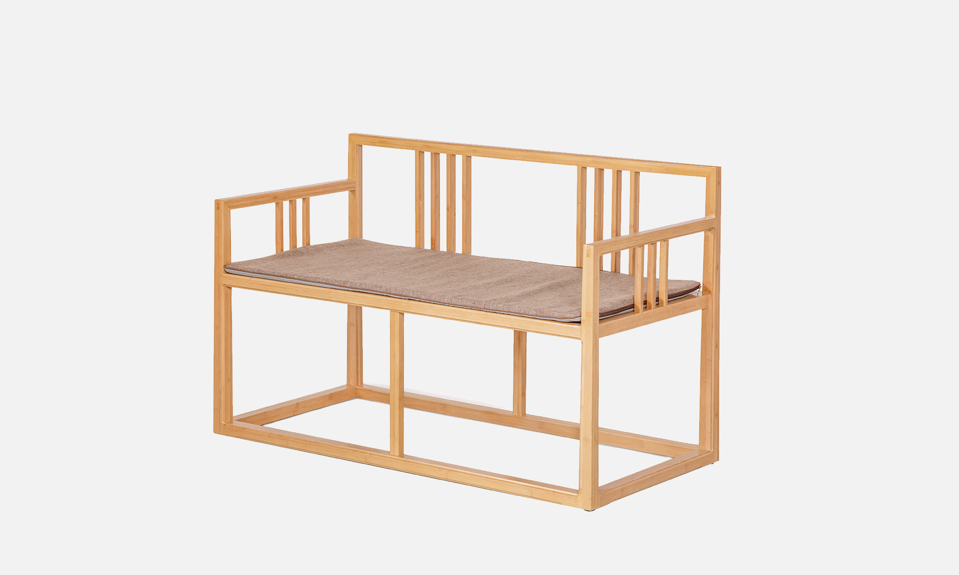 至为家居严选双人椅家具套装竹制家具凳子边柜详情1