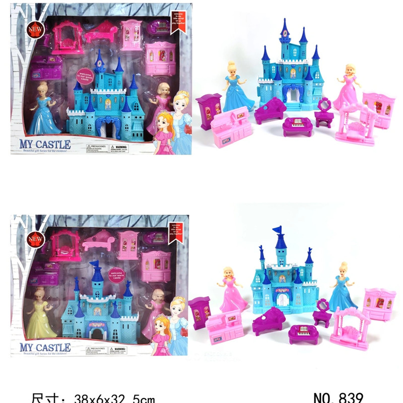 A children's educational toy, a girl with castle furniture, a piano and a dressing room, is a role-playing toy Specification image