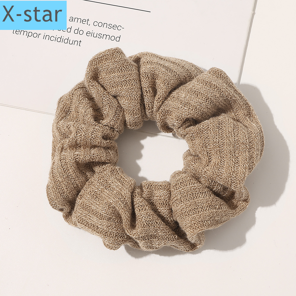 超甜拼色仿兔毛大肠圈发圈扎马尾发绳秋冬新款毛线毛绒大肠发圈超甜拼色仙女气质雪纺发绳大肠圈头绳 星欣饰品详情2