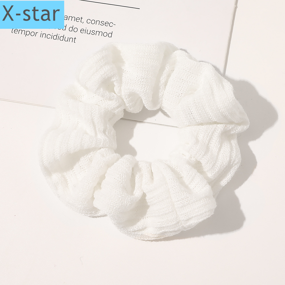 法式肠圈/欧根纱发圈/雪纺头绳白底实物图