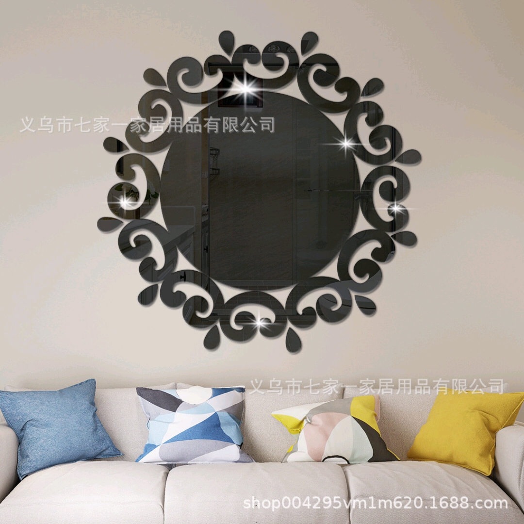 亚克力太阳花镜面贴批发 亚克力装饰镜贴纸镜子自粘贴墙镜面装饰贴 可移除太阳花图腾 棋牌室 酒吧 教堂装饰镜面贴厂家直销详情6