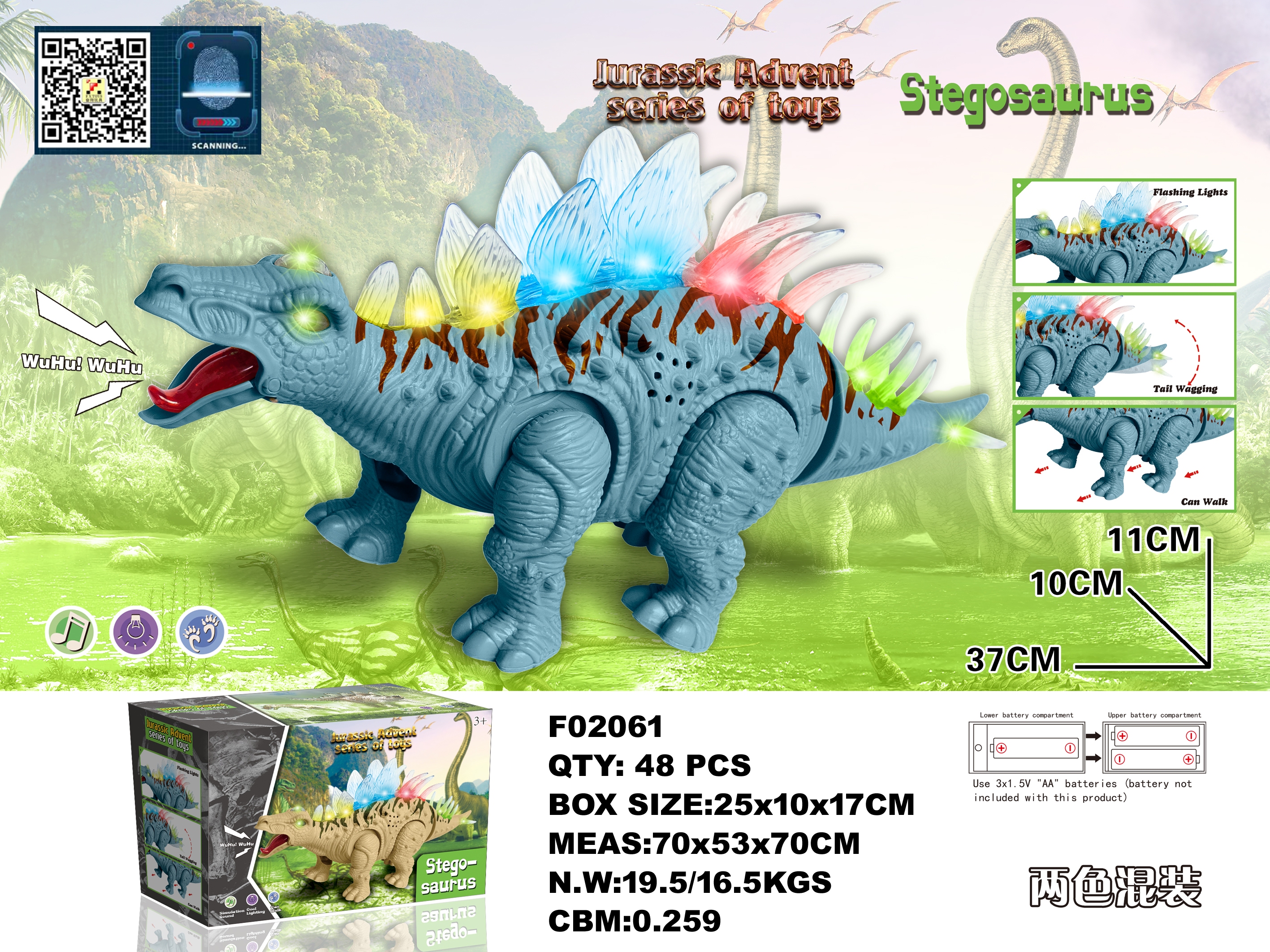 Electric Stegosaurus details Picture