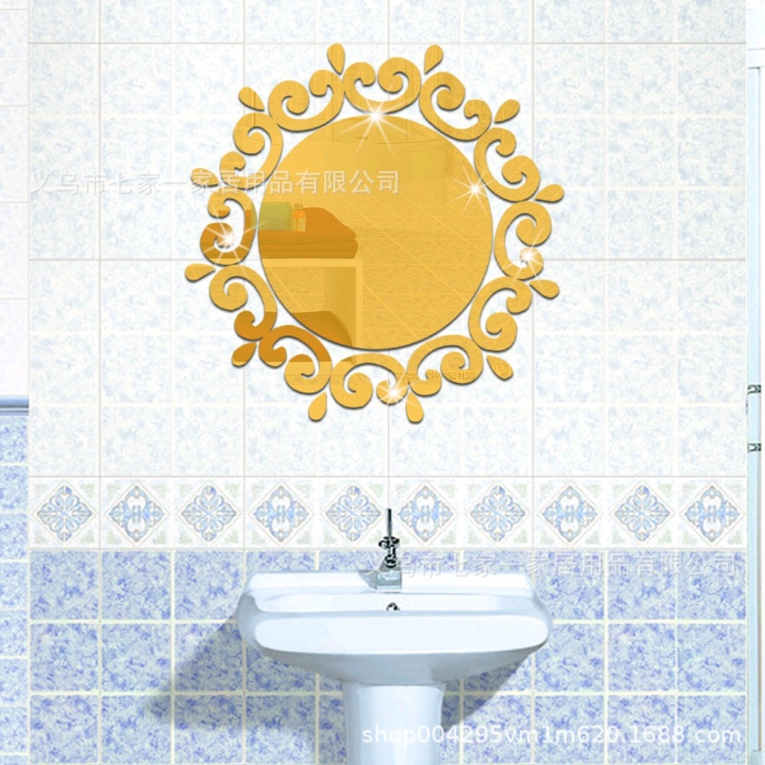 亚克力太阳花镜面贴批发 亚克力装饰镜贴纸镜子自粘贴墙镜面装饰贴 可移除太阳花图腾 棋牌室 酒吧 教堂装饰镜面贴厂家直销详情3