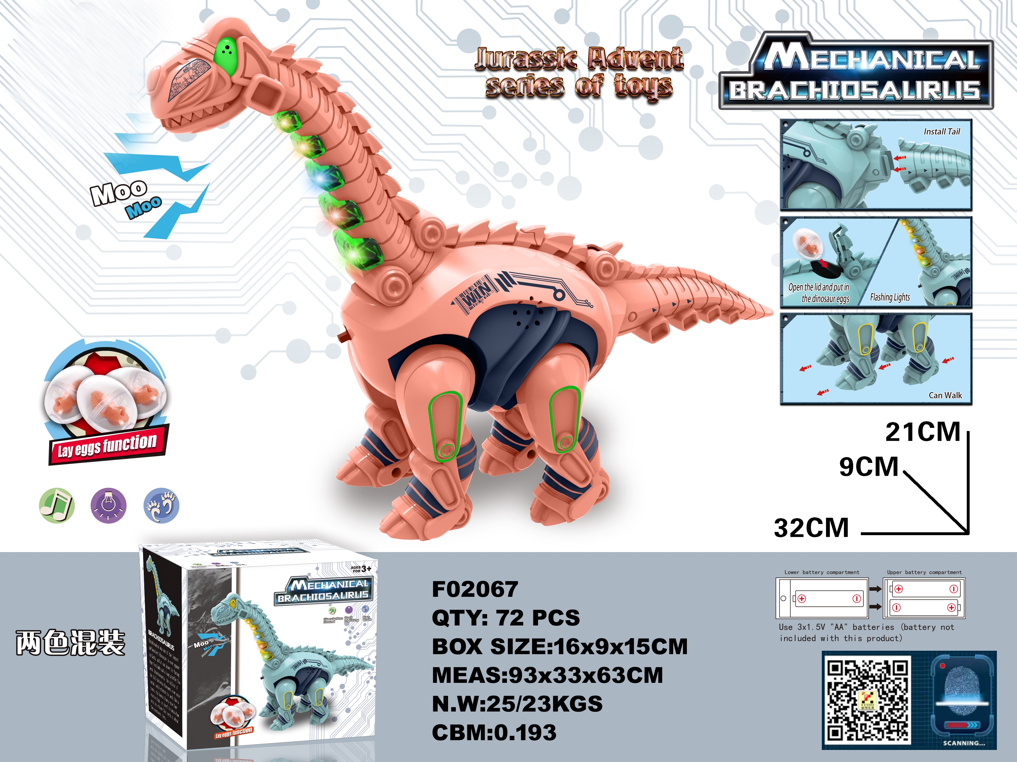 Electromechanical Brachiosaurus Application Scenario