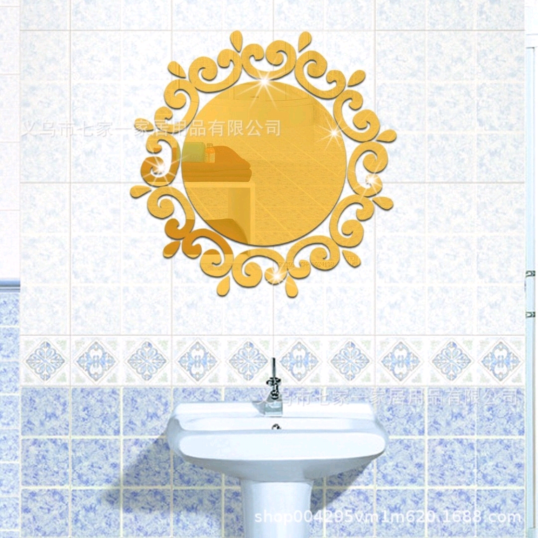 亚克力太阳花镜面贴批发 亚克力装饰镜贴纸镜子自粘贴墙镜面装饰贴 可移除太阳花图腾 棋牌室 酒吧 教堂装饰镜面贴厂家直销详情8