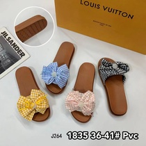 Slipper women summer wear a hundred bow flip-flops women beach fashion thick soles wear non-slip thick soles sandals