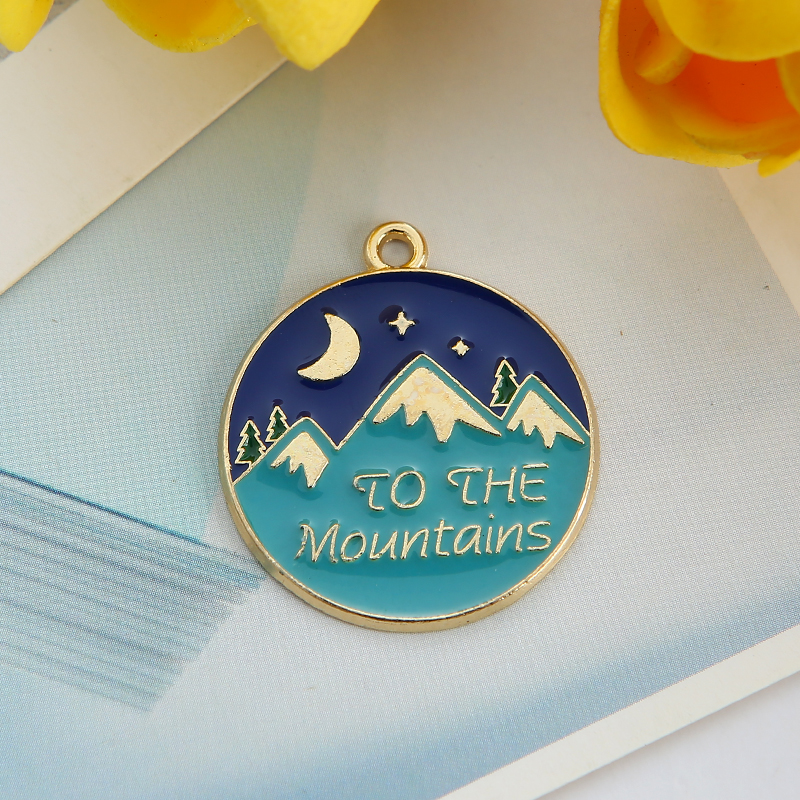 DIY jewelry accessories, K-gold oil-dripping alloy small pendants, balls Application Scenario