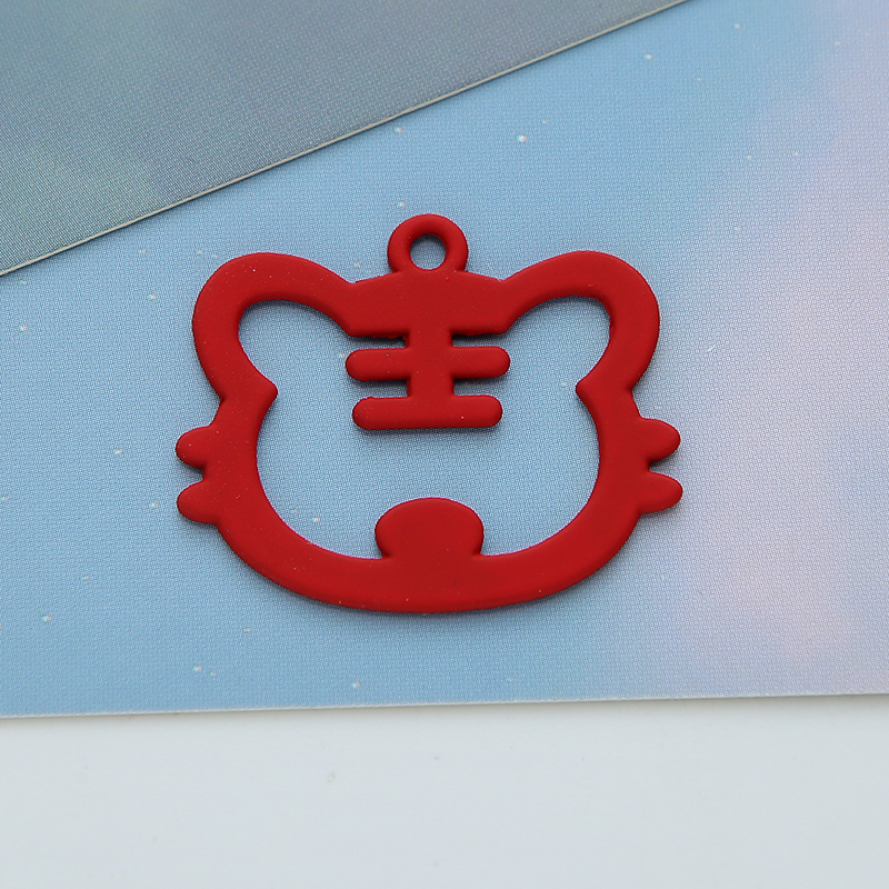 DIY饰品配件 K金色滴油合金小挂件 老虎详情6