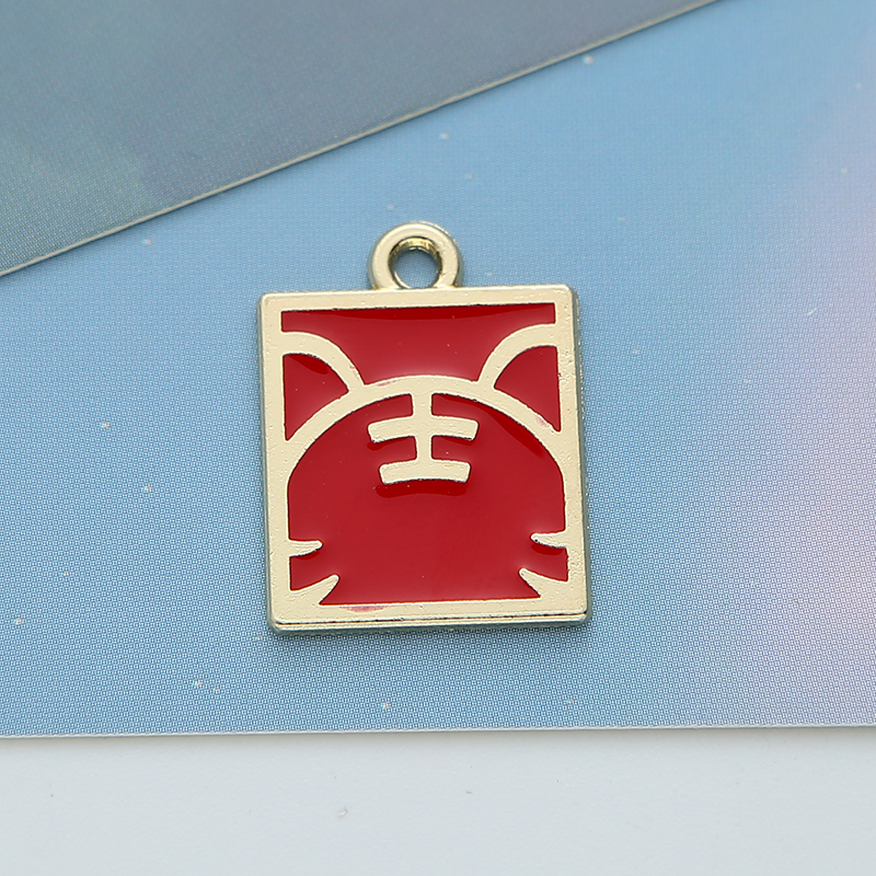 DIY饰品配件 K金色滴油合金小挂件 老虎详情8