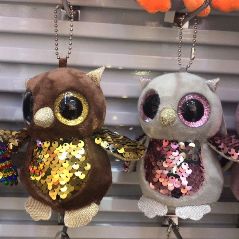 Sequined Owl plush toy, Owl pendant, Vision Toys 01 details Picture