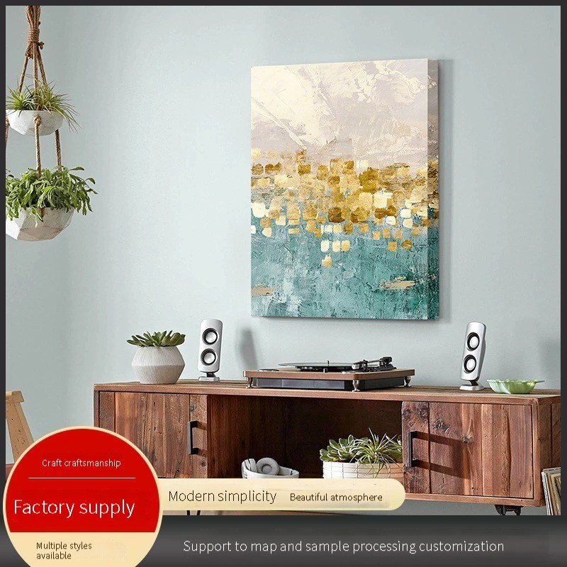 Modern simple style bedroom flower hanging painting field tabletop painting living room TV cabinet table small fresh mural thumbnail