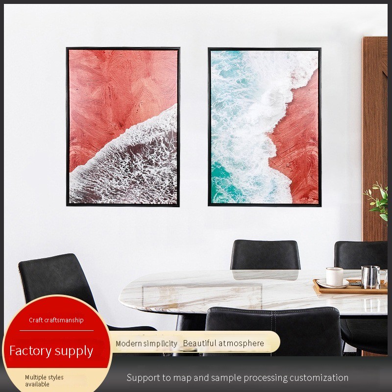Modern simple porch decorative painting corridor hanging painting at the end of the corridor ocean scenery abstract living room large floor painting thumbnail