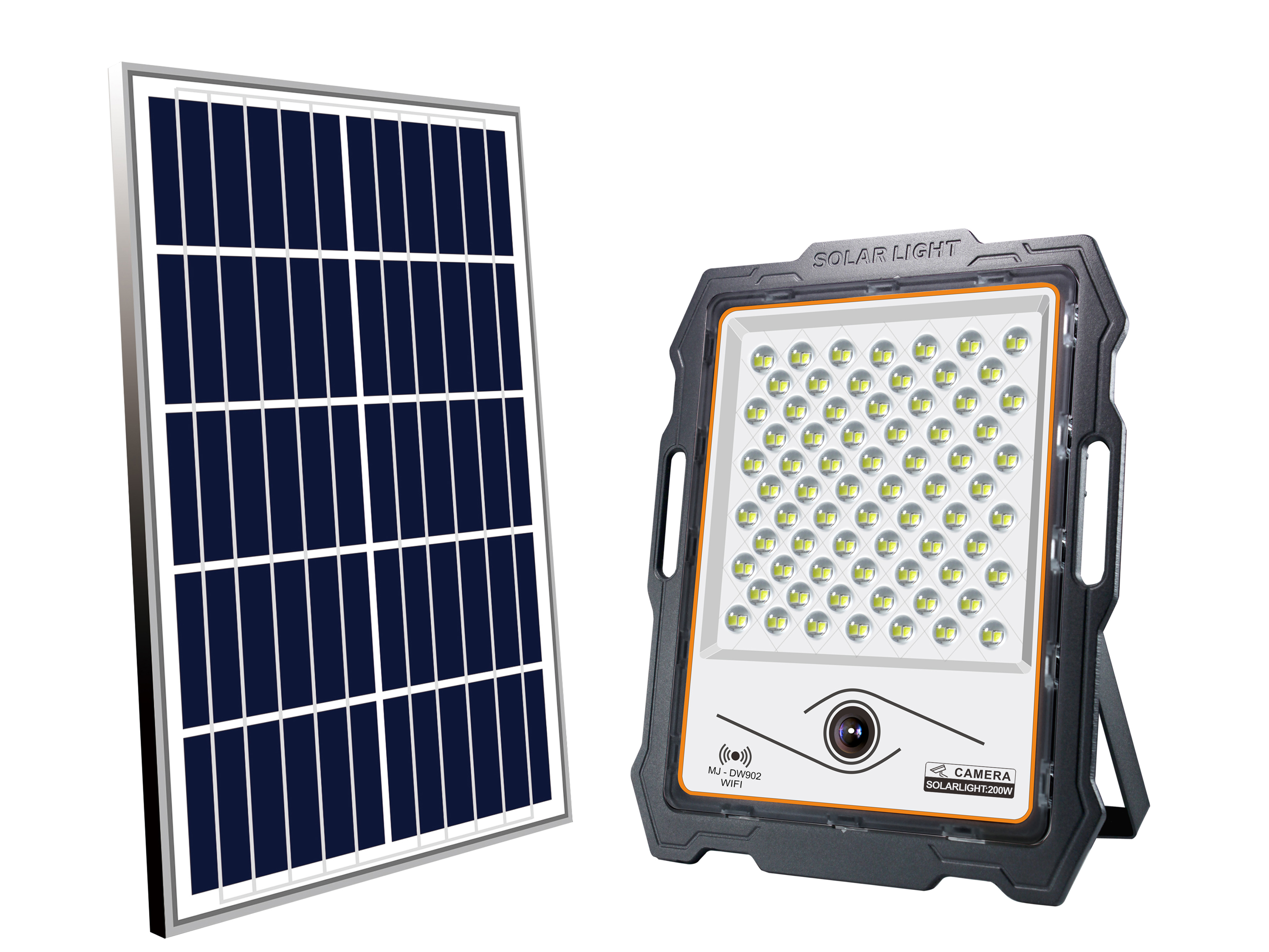 Portable solar-powered outdoor camping handheld courtyard surveillance camera solar floodlight pic 2