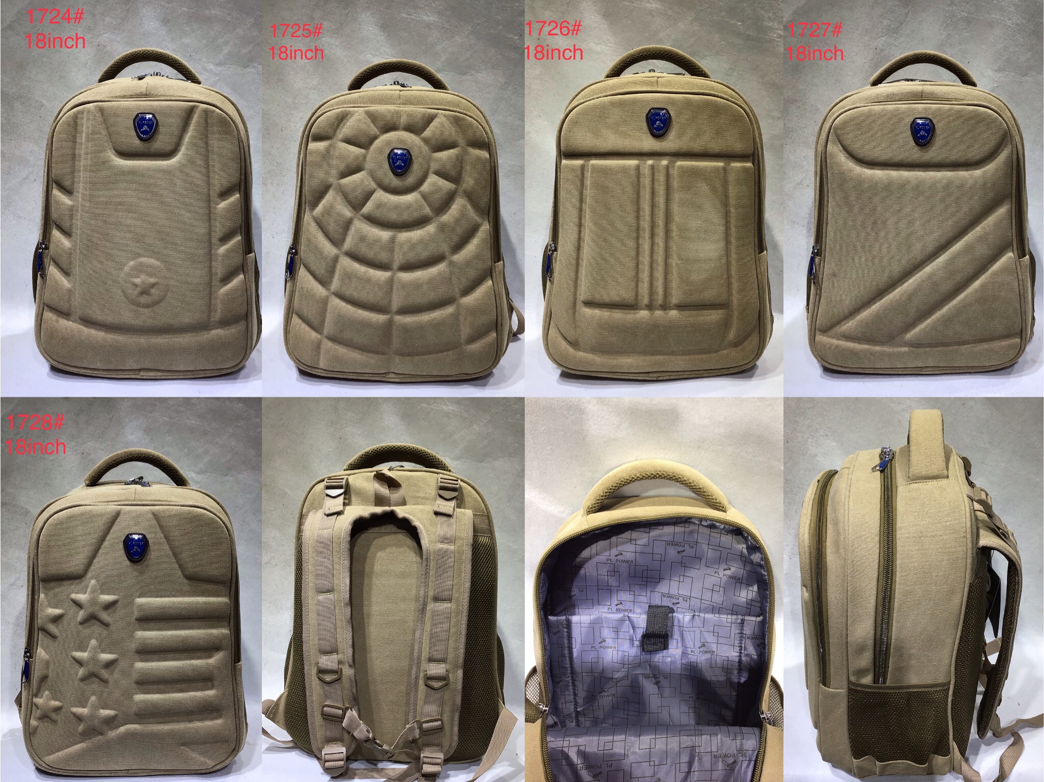 男女学生通用硬壳帆布电脑双肩背包商务硬壳双肩背包详情6