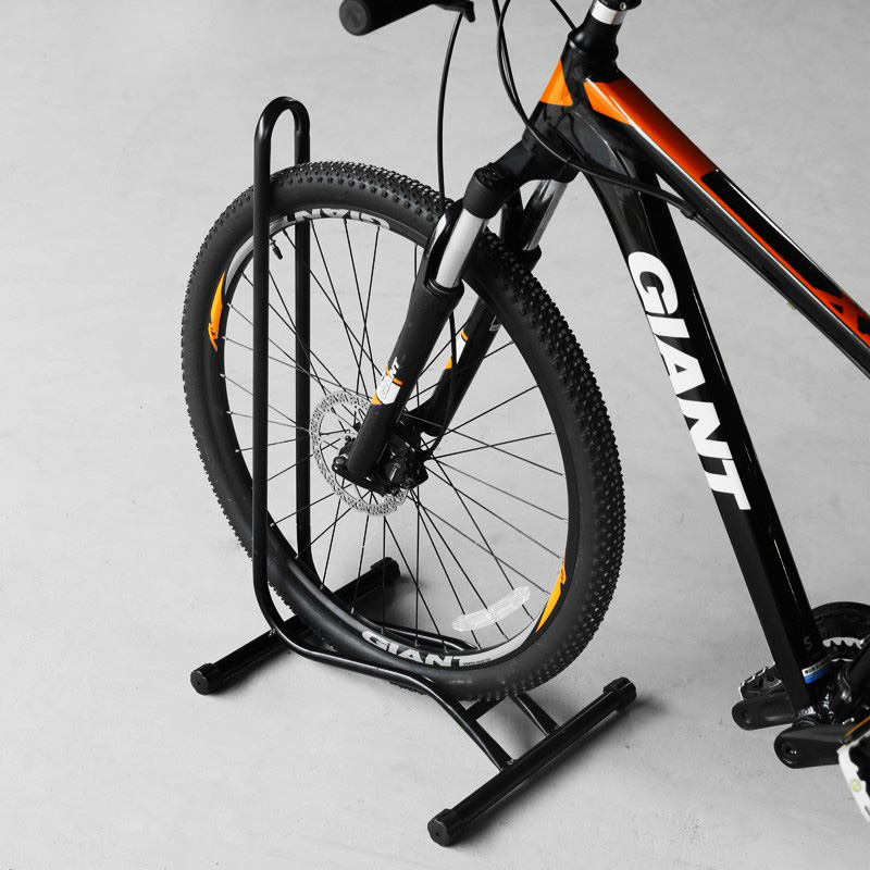 HS-T013B mountain bike L-shaped parking rack display rack, road bike insertion maintenance rack, bicycle parking rack Specification image