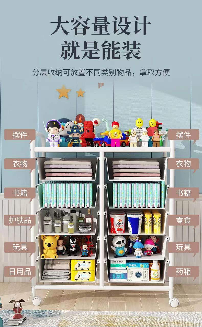 儿童玩具收纳架宝宝玩具收纳大容量家用落地置物架多层收纳整理柜详情2