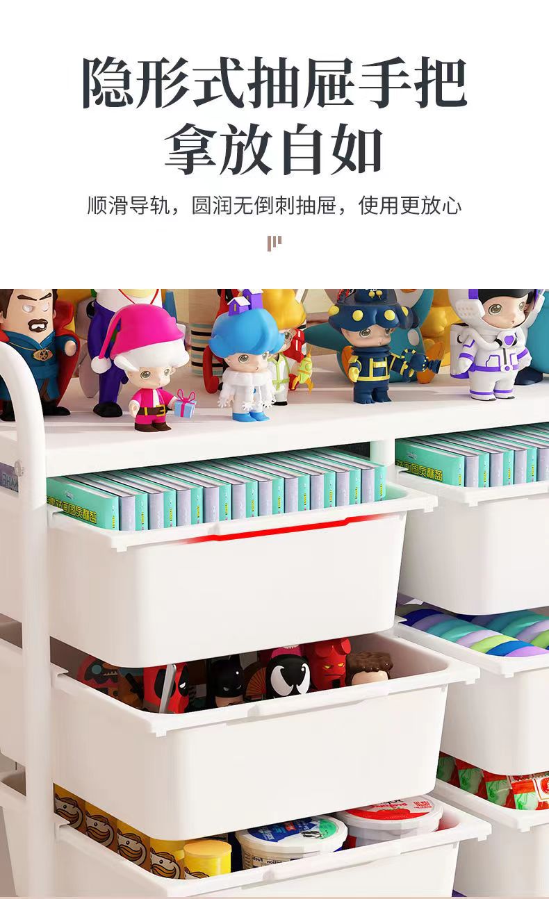 儿童玩具收纳架宝宝玩具收纳大容量家用落地置物架多层收纳整理柜详情7