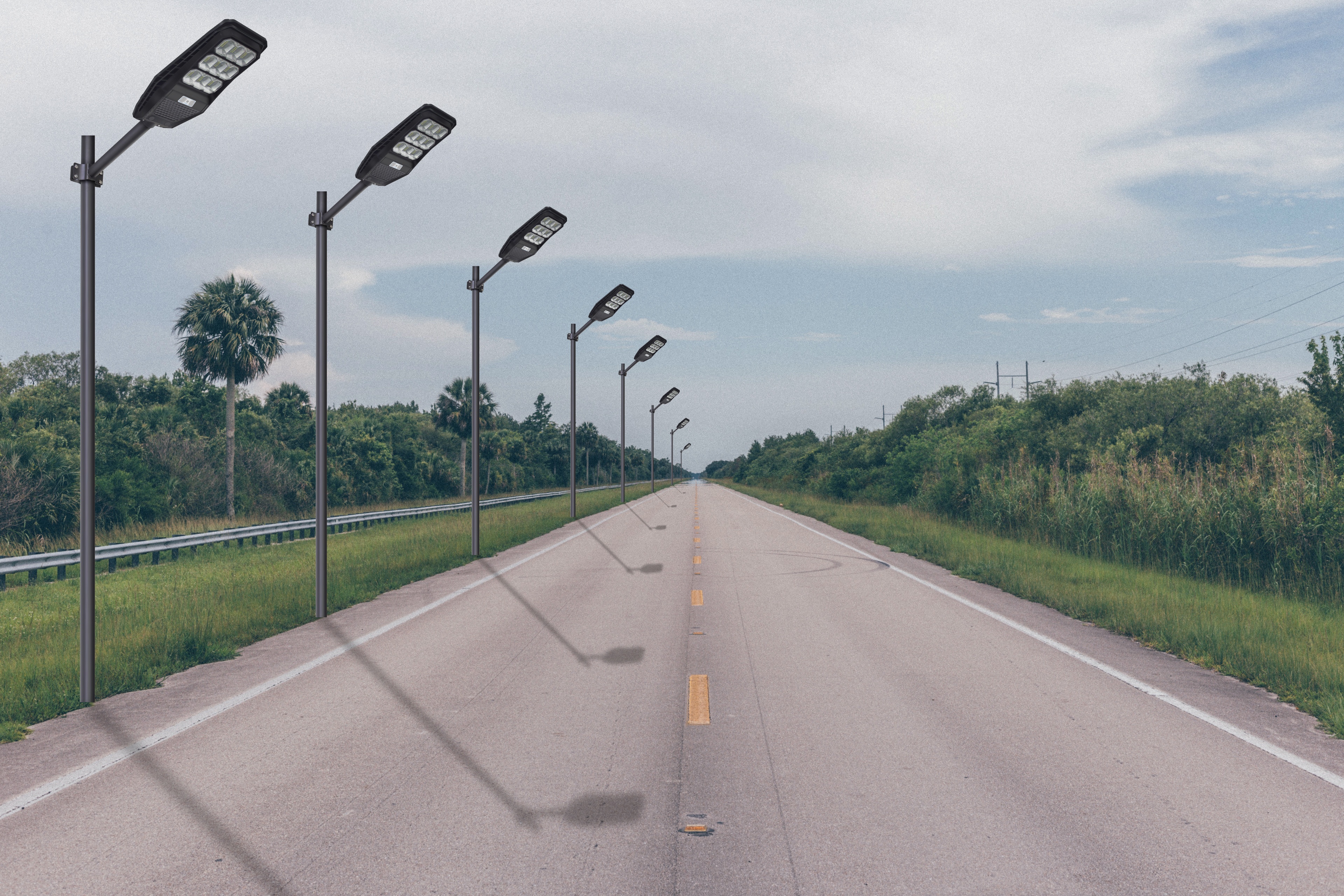 Leader - Courtyard Integrated Solar Street Lamp Radar Sensing Remote Control Light Control 100W/200W/300W pic 5