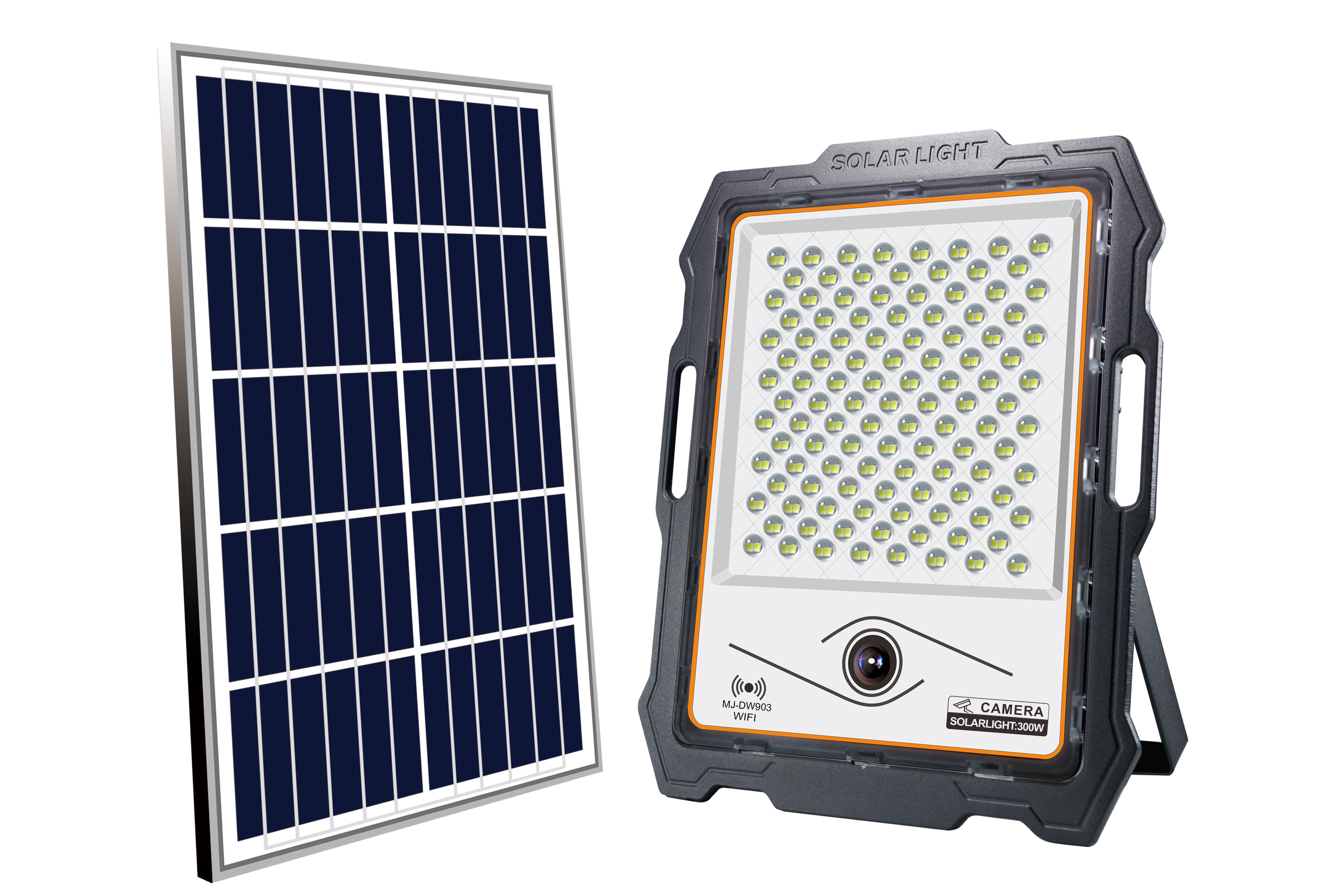 Portable solar-powered outdoor camping handheld courtyard surveillance camera solar floodlight pic 3