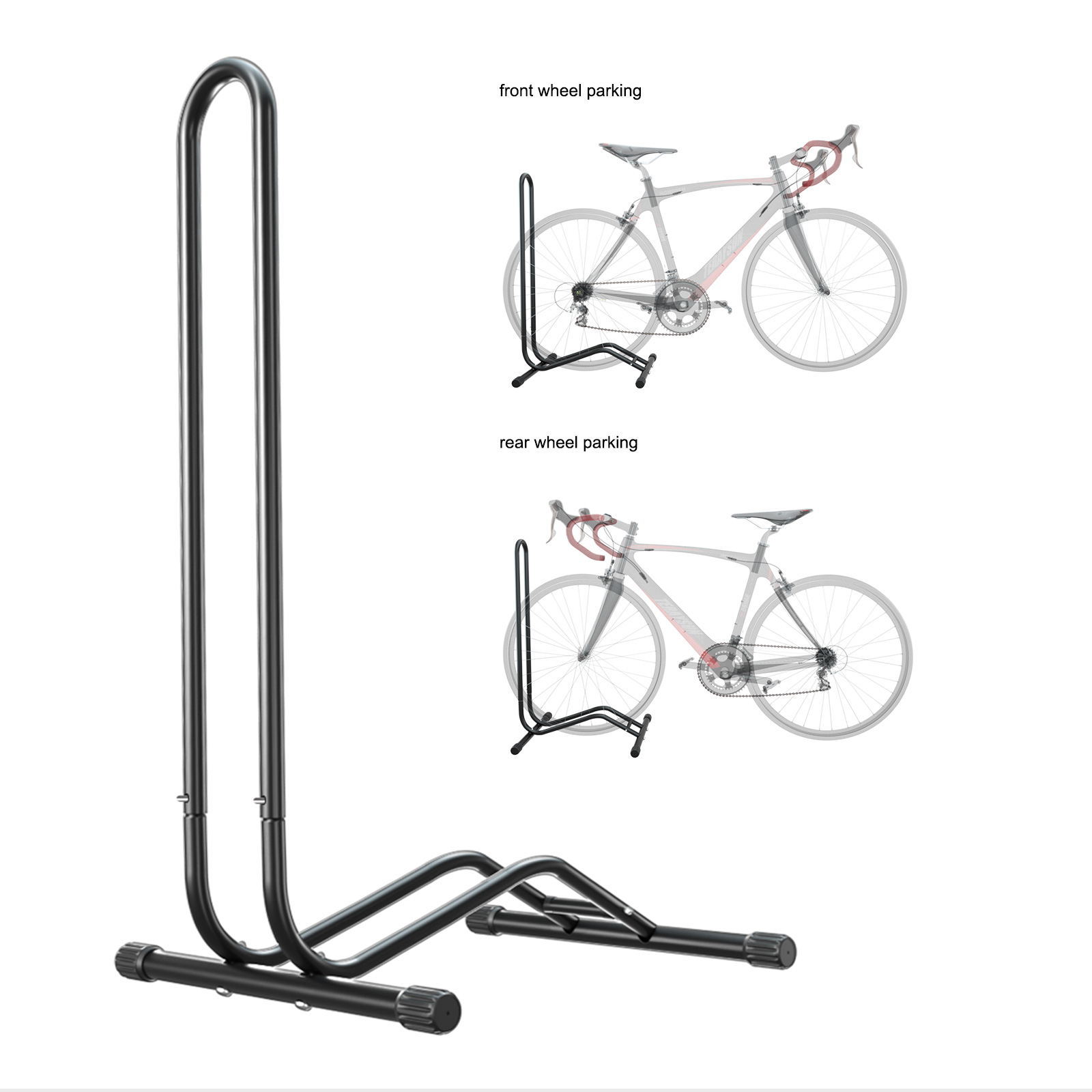 HS-013BF bicicleta de montaña L tipo marco de estacionamiento stand de exhibición dividido carro de carretera inserte el marco de servicio completamente desmontable marco de estacionamiento Specification image