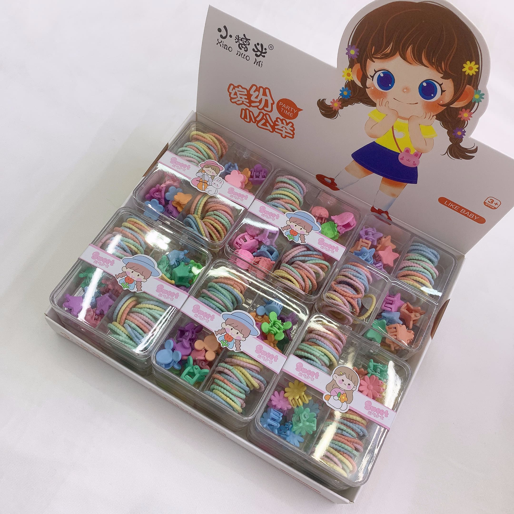 爆款热销儿童高颜值不伤发小皮筋可爱高弹力超耐用头绳宝宝卡通小米夹皮筋头绳儿童橡皮筋女童迷你发卡抓夹刘海碎发夹厂家直销批发详情2