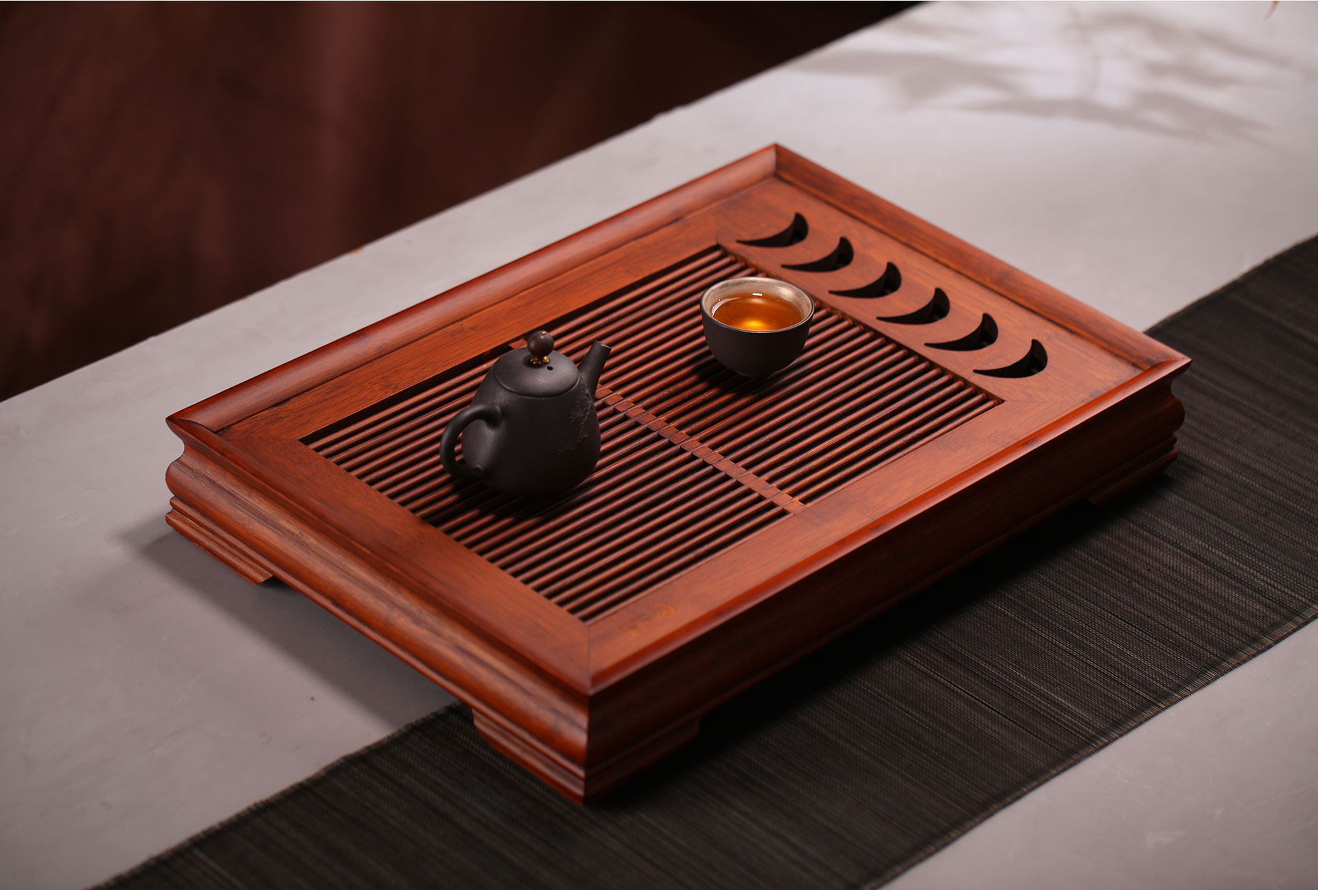 至为家居严选博古通今茶盘竹制家具套装竹制家具楠竹详情2