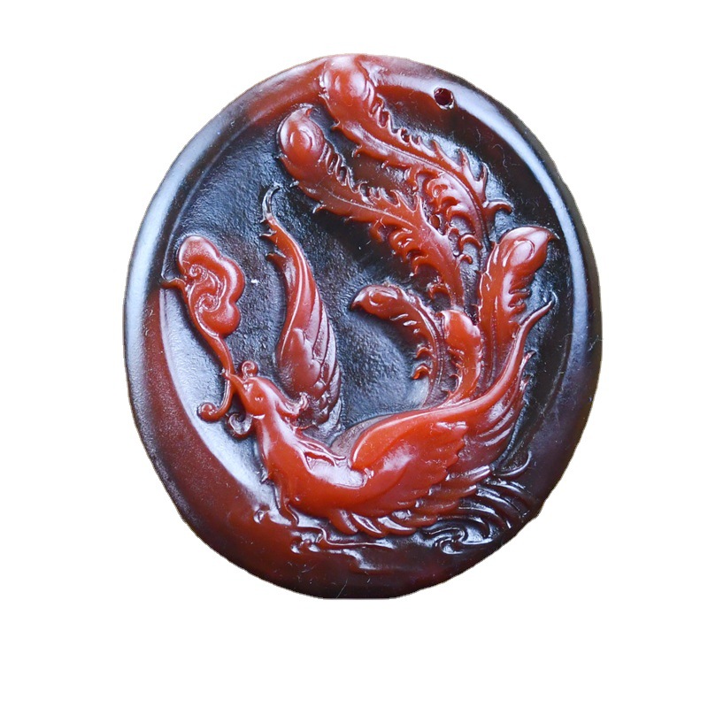 Second Generation Amber Beeswax Ambergris Pendant Phoenix Ground Stall Exhibition Attractions Live Explosion Source Factory