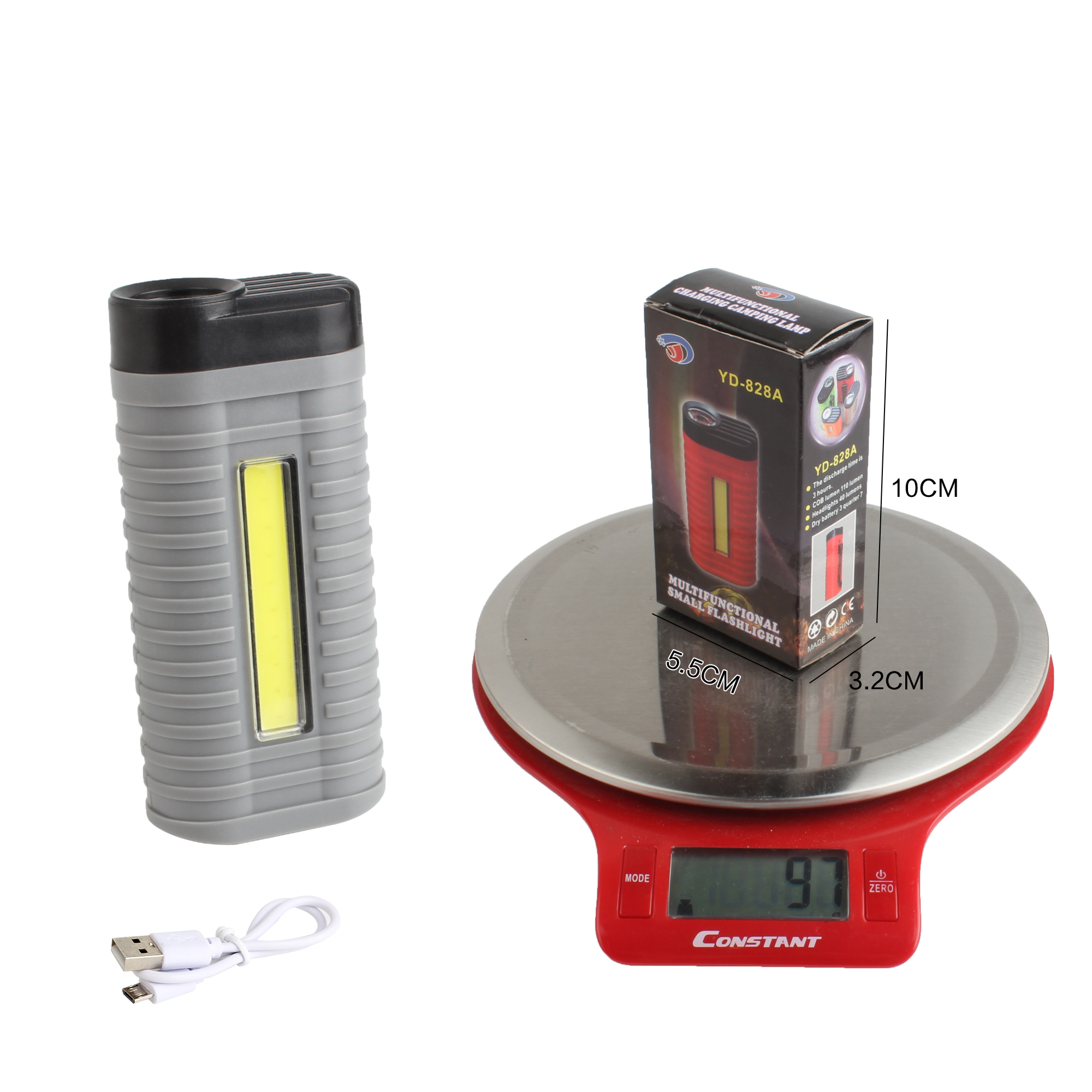 COB LED work light, maintenance light, high-brightness maintenance tool light strip, pen holder design, work maintenance light, emergency light Specification image