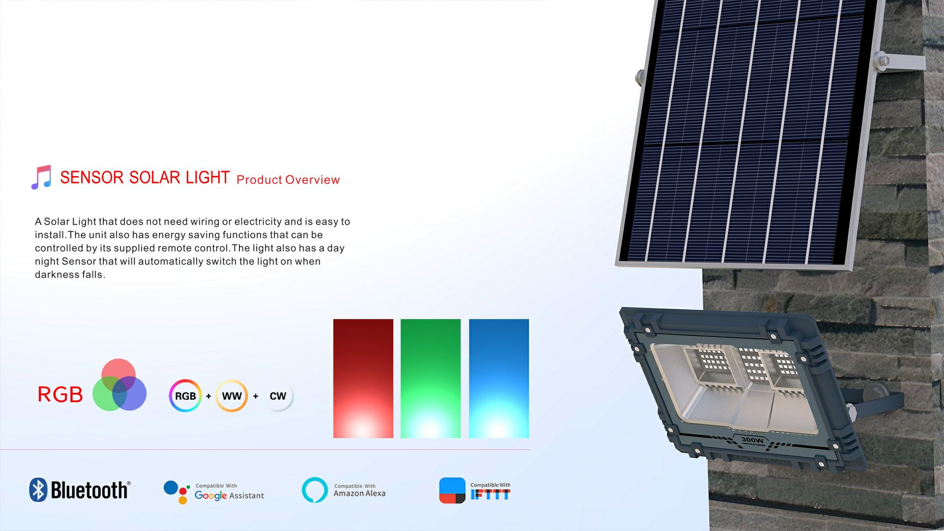 Alien solar floodlight RGB full-color ambient light Music Colorful Rhythm courtyard LED high-brightness portable floodlight APP dimming pic 9