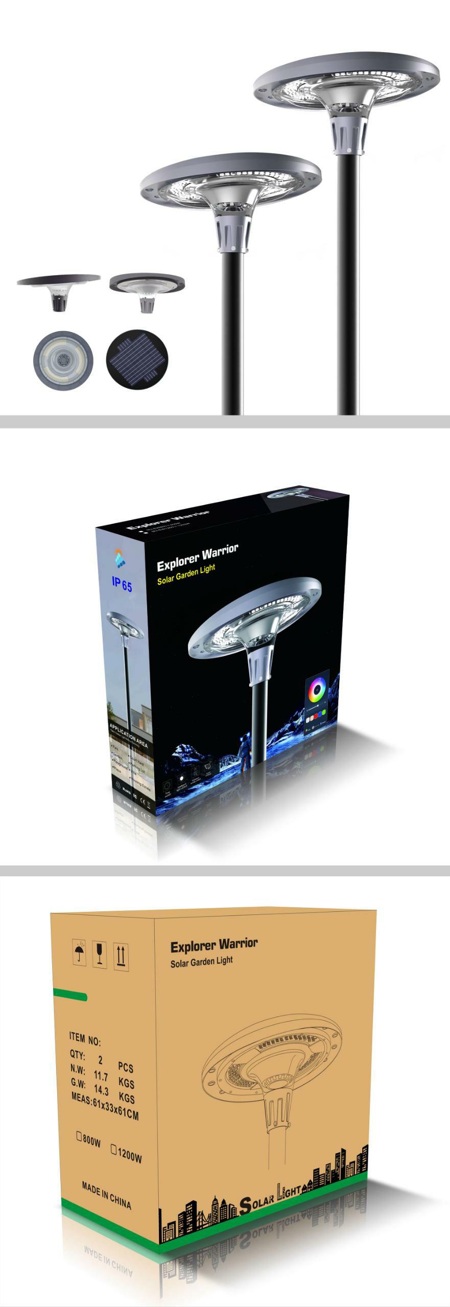 Explore the No. 1 solar energy courtyard, square, park walkway, home garden, RGB Bluetooth, seven-color music, villa, solar light APP, dynamic dimming pic 1