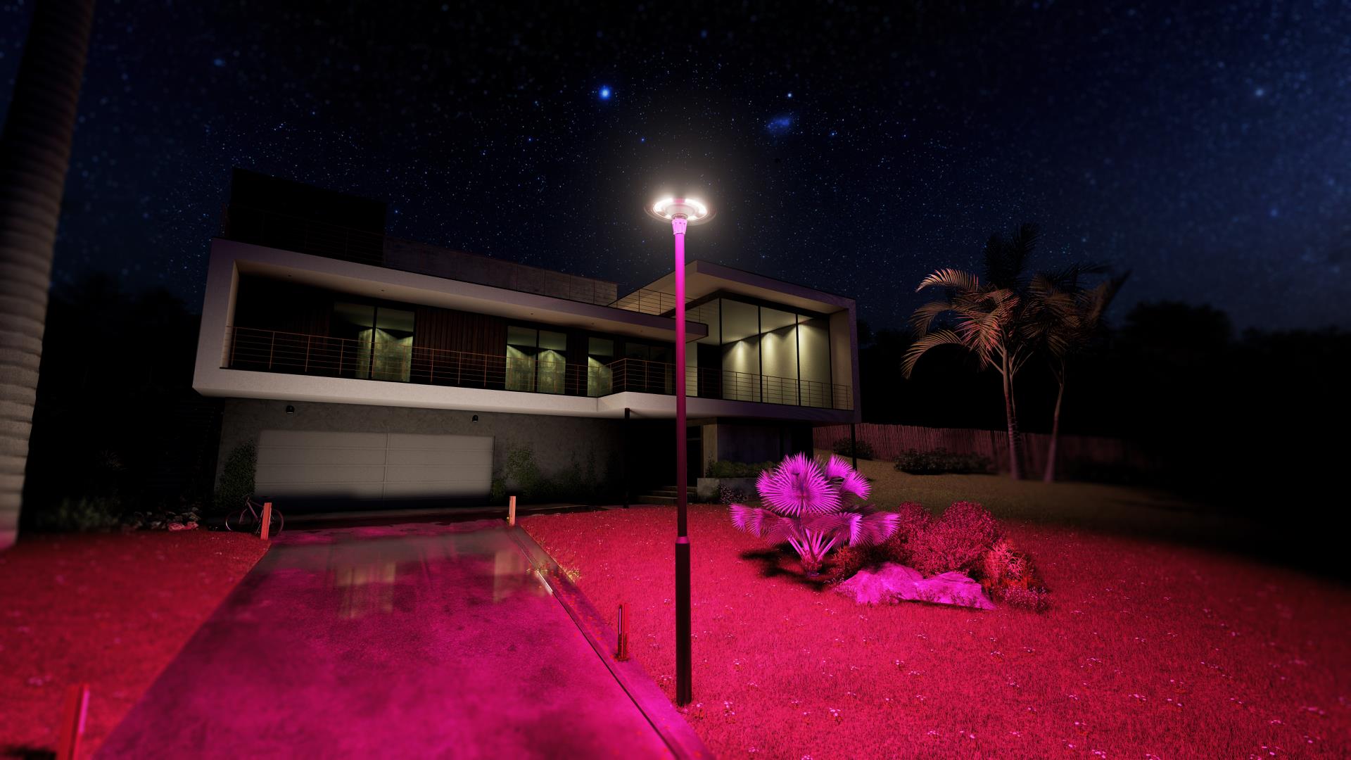 Explore the No. 1 solar energy courtyard, square, park walkway, home garden, RGB Bluetooth, seven-color music, villa, solar light APP, dynamic dimming pic 9