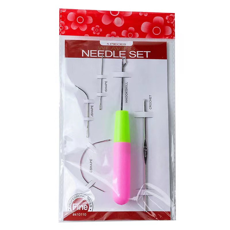 Wig dreadlocks Hair extension crochet five-piece plastic crochet CIJ crochet set Hair extension tool crochet full figure