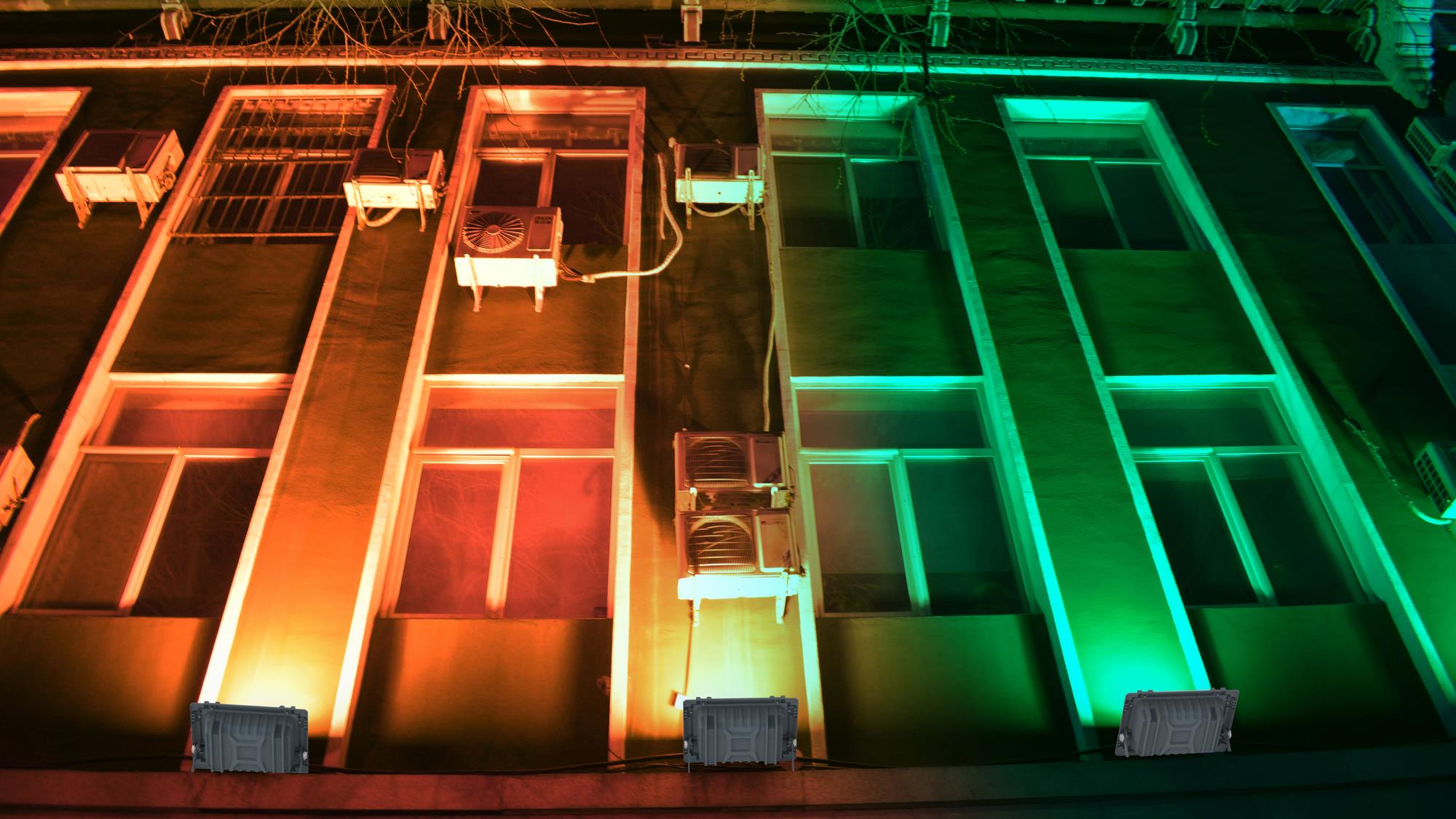 Alien solar floodlight RGB full-color ambient light Music Colorful Rhythm courtyard LED high-brightness portable floodlight APP dimming pic 5