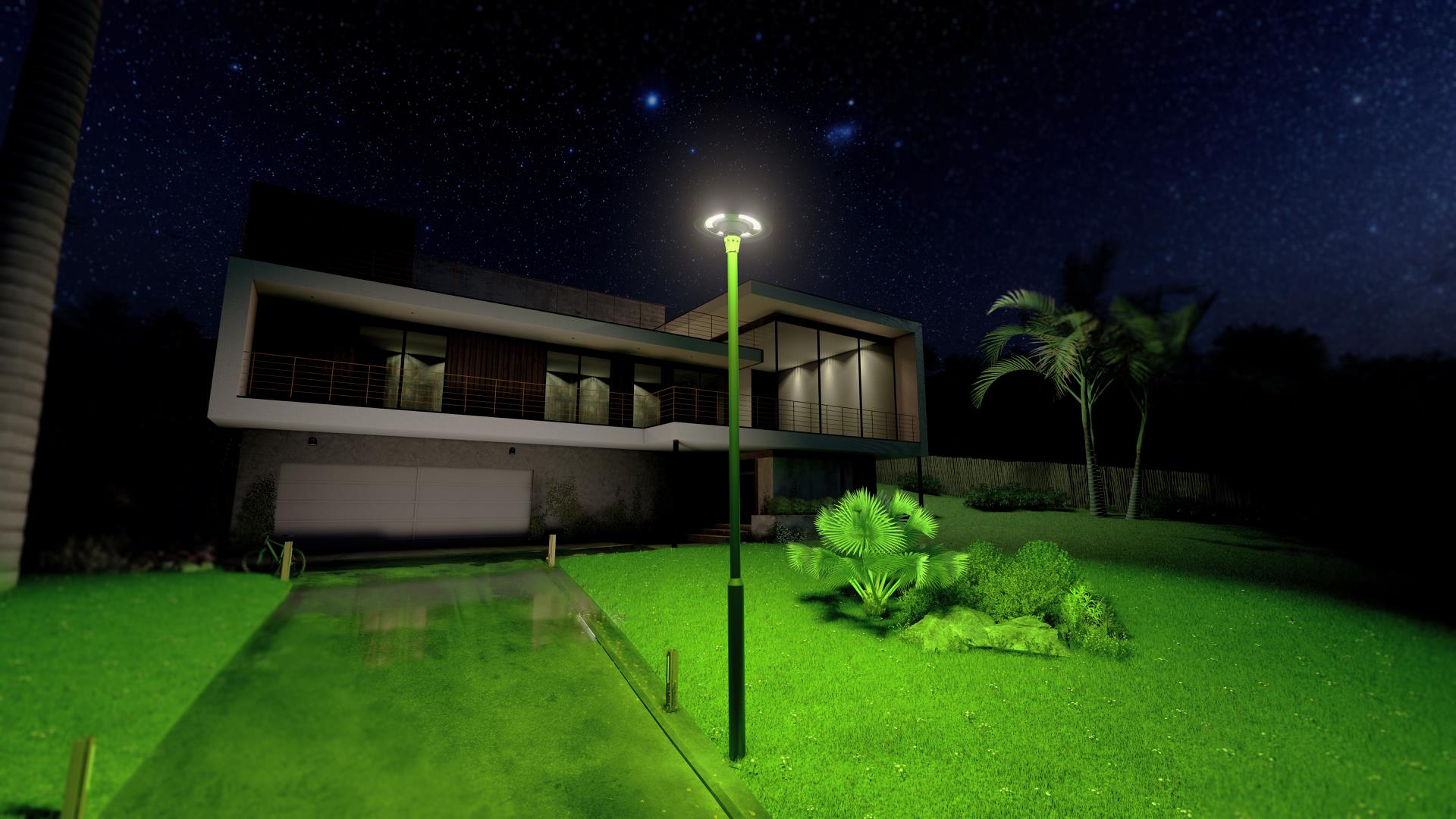 Explore the No. 1 solar energy courtyard, square, park walkway, home garden, RGB Bluetooth, seven-color music, villa, solar light APP, dynamic dimming pic 11