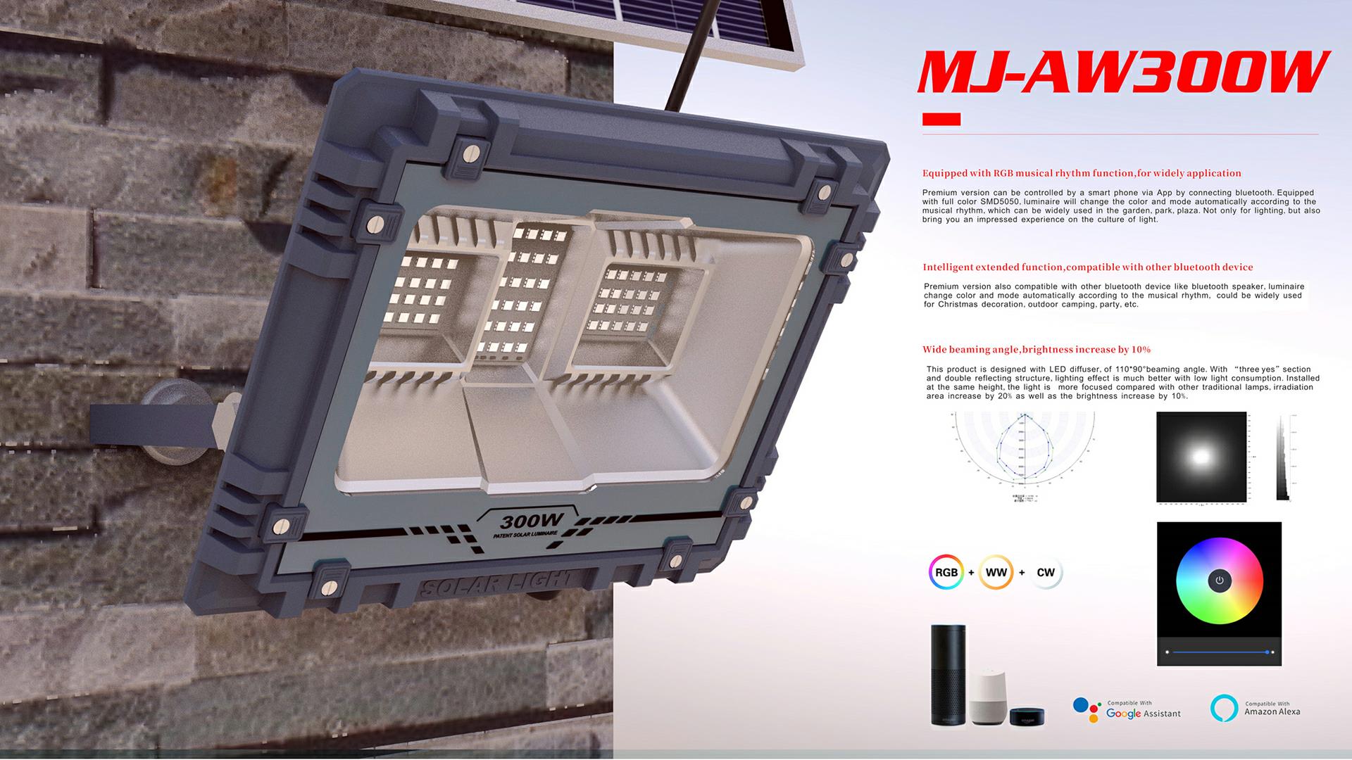 Alien solar floodlight RGB full-color ambient light Music Colorful Rhythm courtyard LED high-brightness portable floodlight APP dimming pic 7