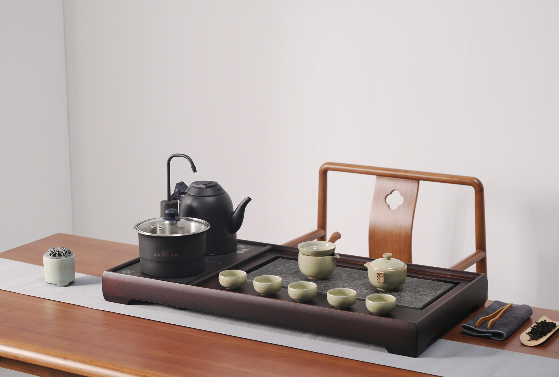 至为家居严选茗砚四合一茶盘系列楠竹茶器茶道配件家具套装家居楠竹详情6