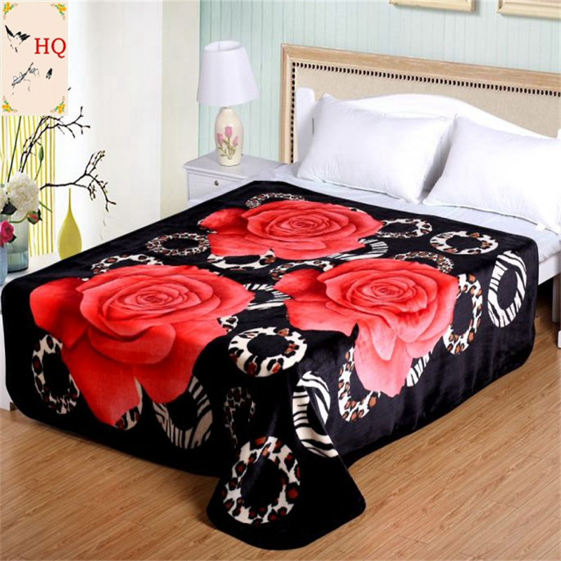 True love blanket Raschel printed blanket custom thickened warm foreign trade special blanket winter blanket double cover blanket bed with stock blanket thumbnail