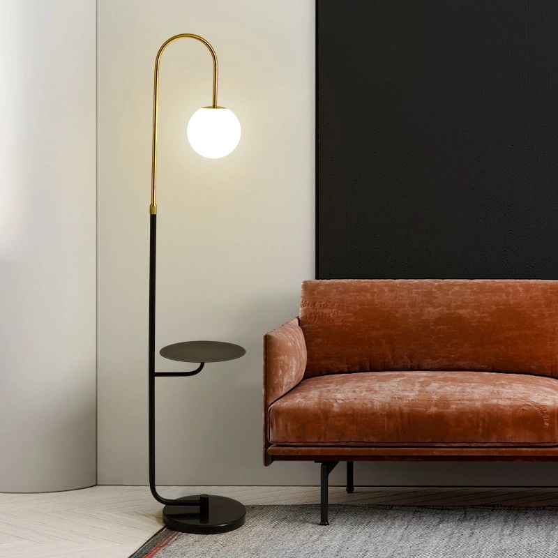 Glass hanging fish floor lamp pic 4