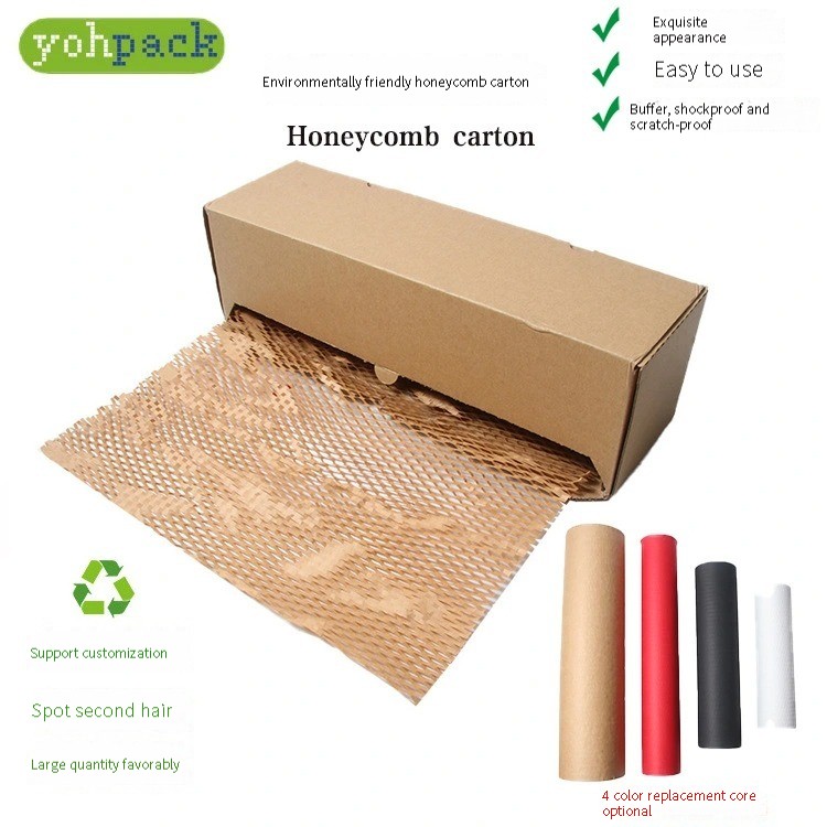 Honeycomb pull-out cartons home gift wrap honeycomb paper for express shipping items cushioned with shockproof honeycomb paper thumbnail