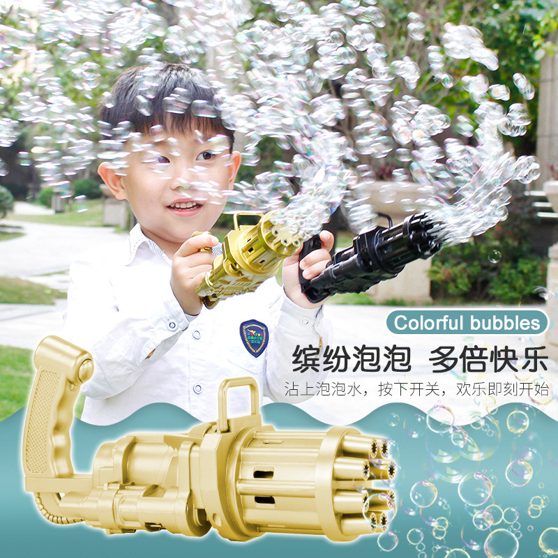 7-hole and 8-hole cross-border domestic street vending, popular children's garden outdoor bubble toys, Gatling bubble machines, bubble guns, anti-drop material, safety replenishment liquid, best-selling products in South America and North America Specification image