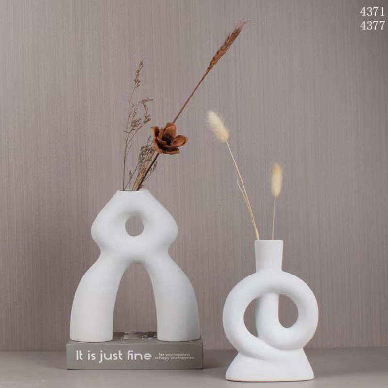 New Nordic modern minimalist geometric ceramic vases, living room decorative cabinets, hotel model rooms, wedding handicrafts