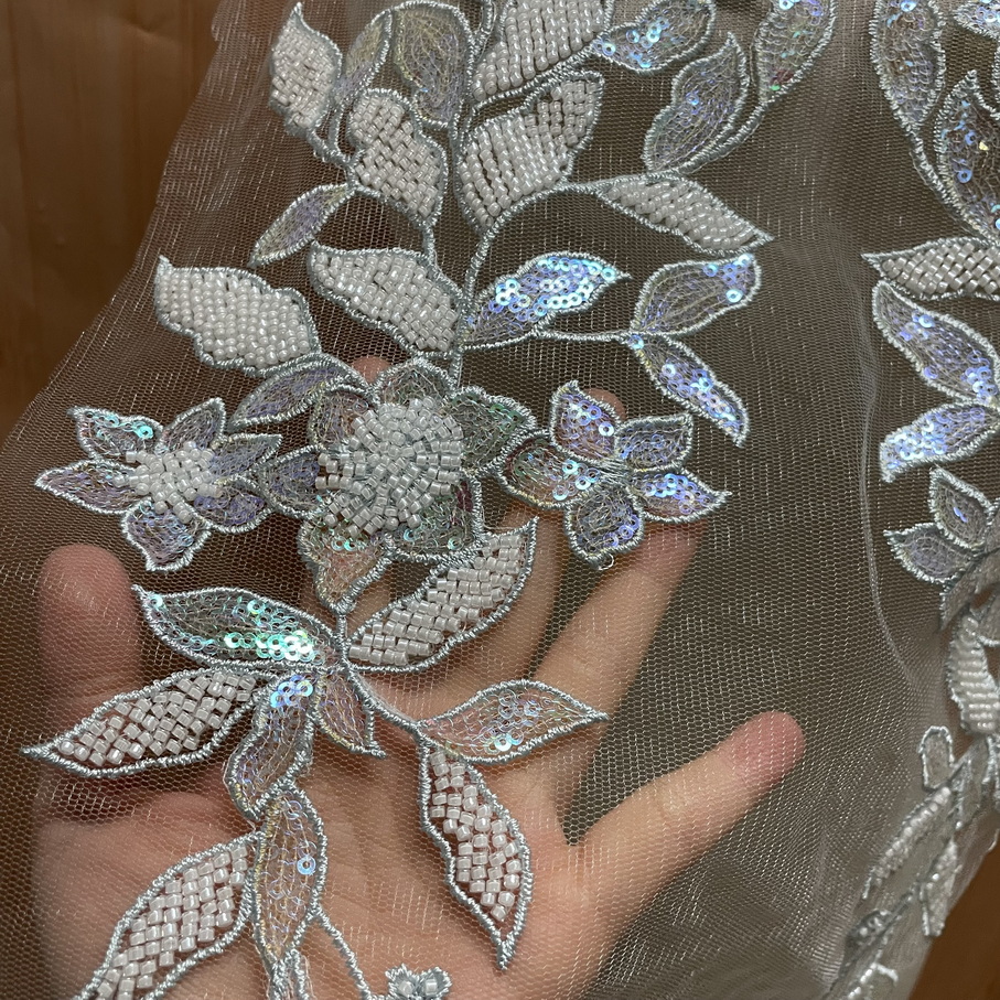 Bead flower bead embroidery tube bead embroidery, bead embroidery flower matching details Picture