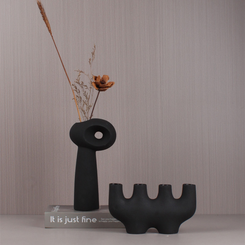 New Nordic modern minimalist geometric ceramic vases, living room decorative cabinets, hotel model rooms, wedding handicrafts